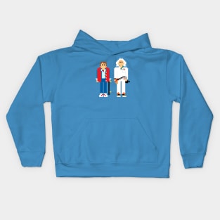 gotta get back in time 1980 pixelated characters Kids Hoodie